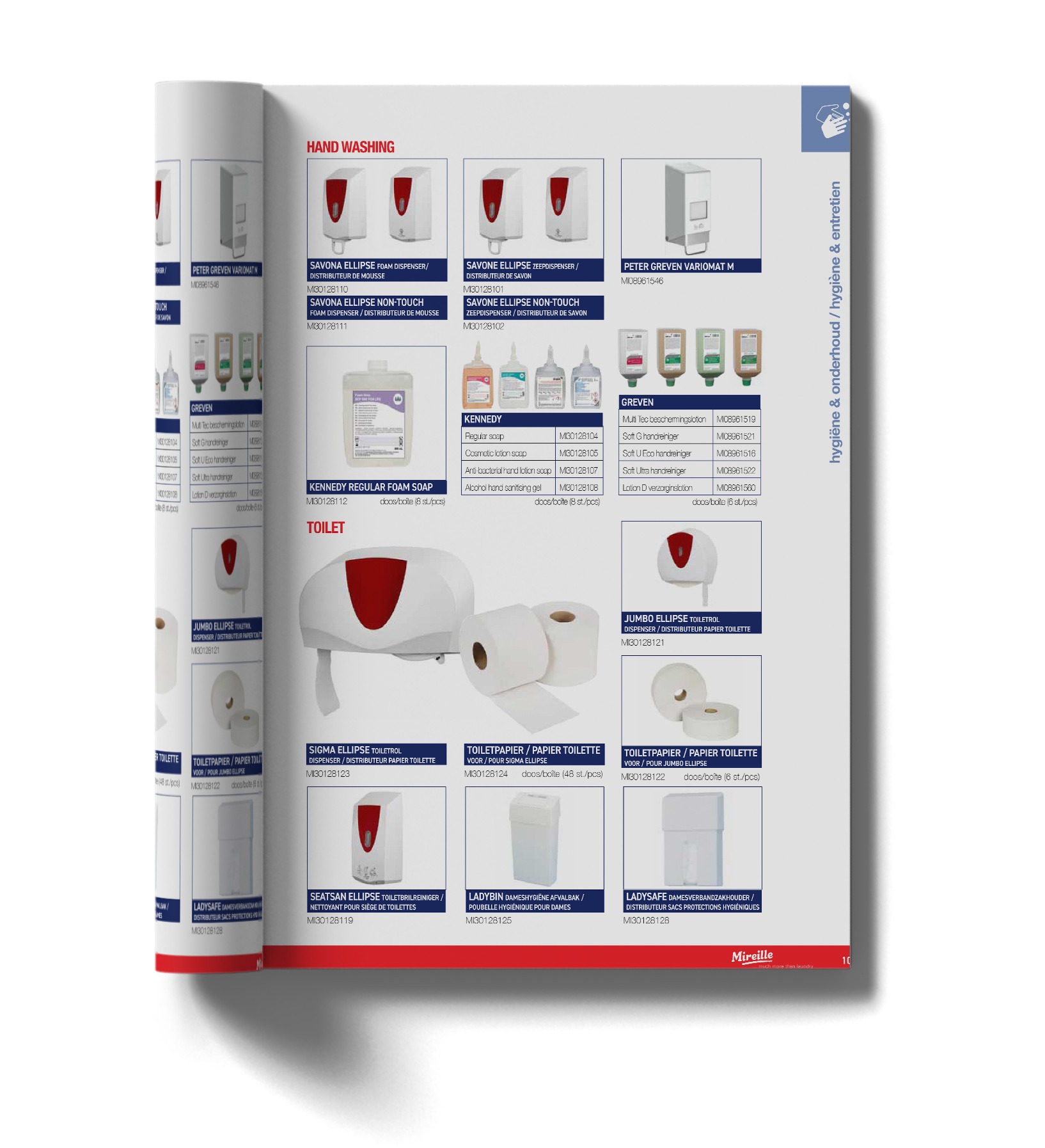 Catalogus van hand- en toilethygiëne