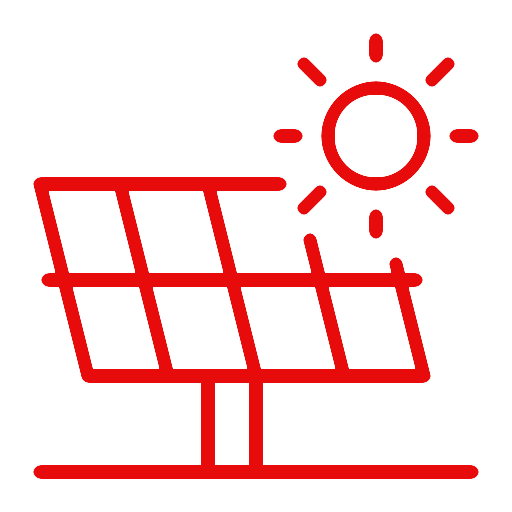 icoon van zonnepanelen